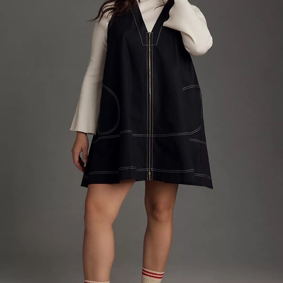 Anthropologie A Line Mini Dress 100% Cotton Bohemian Festival Fall Plus 2X - Picture 4 of 15